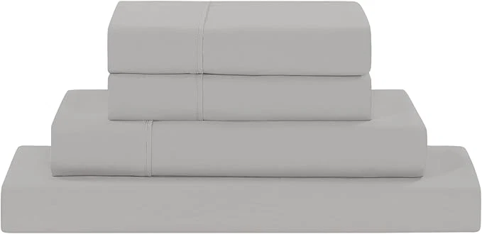 Recyclable Modern Threads Soft Microfiber Solid Sheets – Luxurious Microfiber Bed Sheets – Includes Flat Sheet Fitted Sheet with Deep Pockets amp Pillowcases Vapor Blue Queen Outstanding