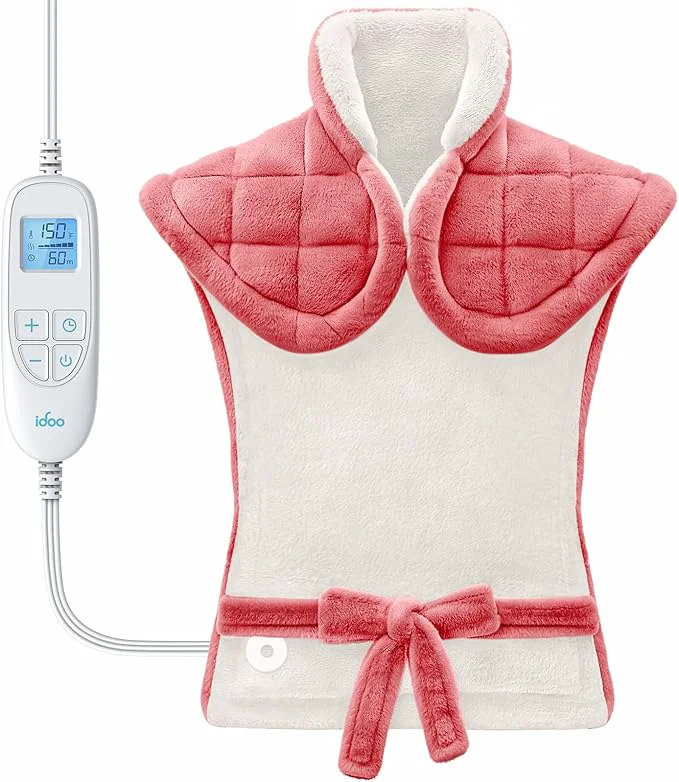 Solid iDOO Heating Pad for Back Neck Shoulders Pain Relief FSA Eligible Items Professional
