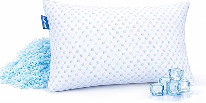 Sophisticated Nestl King Size Cooling Pillow for Sleeping 1 Pack Luxury Shredded Memory Foam King Pillow Adjustable Cold Gel Pillows for Hot Sleepers Supportive Cool Pillows for Side Back Stomach Sleepers Trendy
