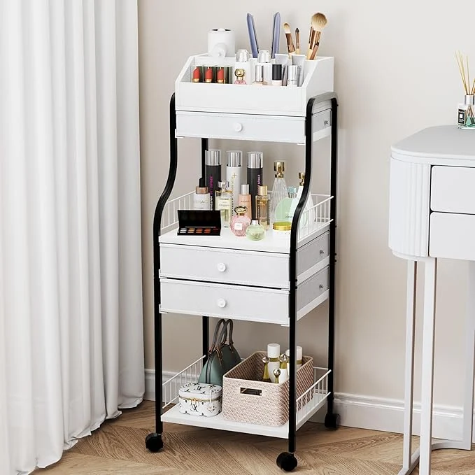 Secure HapiRm Floor Makeup Organizer Storage Powerful