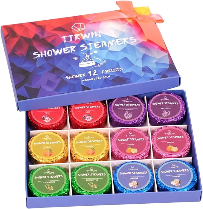 Enhanced Shower Steamers Aromatherapy 12 Pack Shower Bombs Minimalist