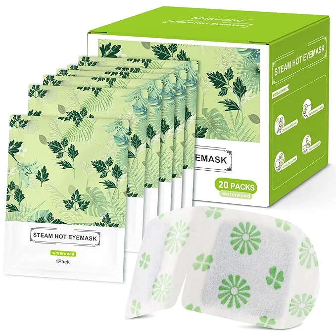 Expertly Made 20 Packs Steam Eye Mask Wormwood Steam Eye Masks Disposable Self-Heating Natural