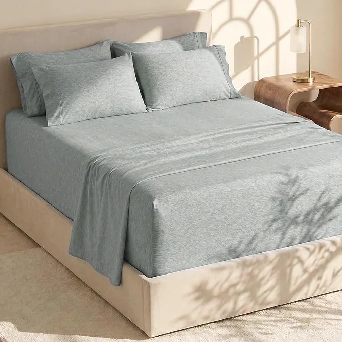 Eco-Friendly Hearth amp Harbor Bed Sheets Luxury Soft 6 Piece Bed Sheet Set Extra Deep Pocket Fitted Sheets Fits Mattress up to 21 quot Double Brushed Bedding Sheets amp Pillowcases Professional