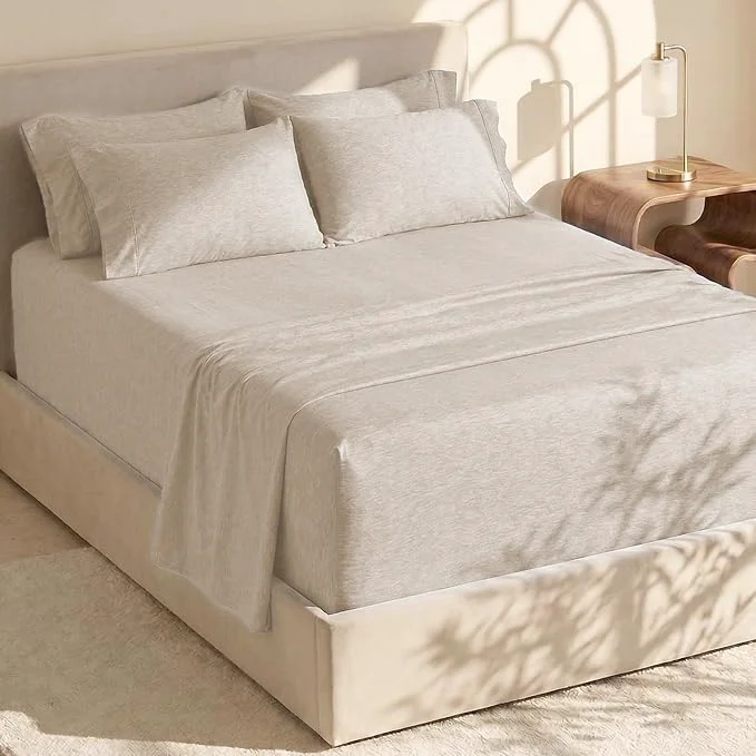 Lightweight Hearth amp Harbor Bed Sheets Luxury Soft 6 Piece Bed Sheet Set Extra Deep Pocket Fitted Sheets Fits Mattress up to 21 quot Double Brushed Bedding Sheets amp Pillowcases Refined
