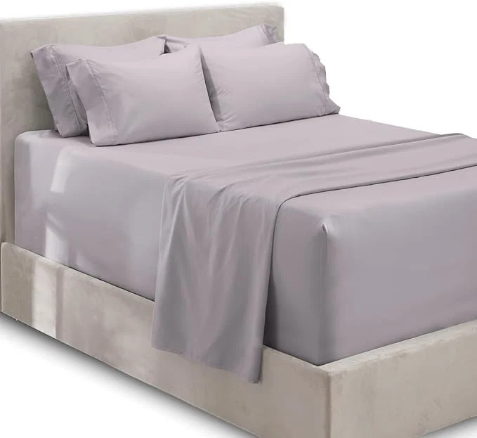 High-End Hearth amp Harbor Extra Deep Pocket Sheets – Fits Mattress 18-24 Inches Deep – Extra Deep Pocket Twin XL Sheets Sets – 4 Piece Twin XL Size – Light Lavender Genuine