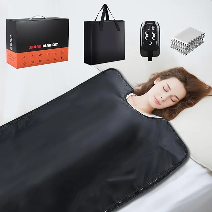 Efficient Infrared Sauna Blanket for Home Low EMF Carbon Crystal Heating Portable Dry Outstanding