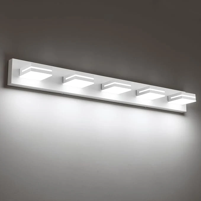 Fast SineRise LED Modern Bathroom Vanity Light Fixtures Matte White Modern Acrylic Recyclable