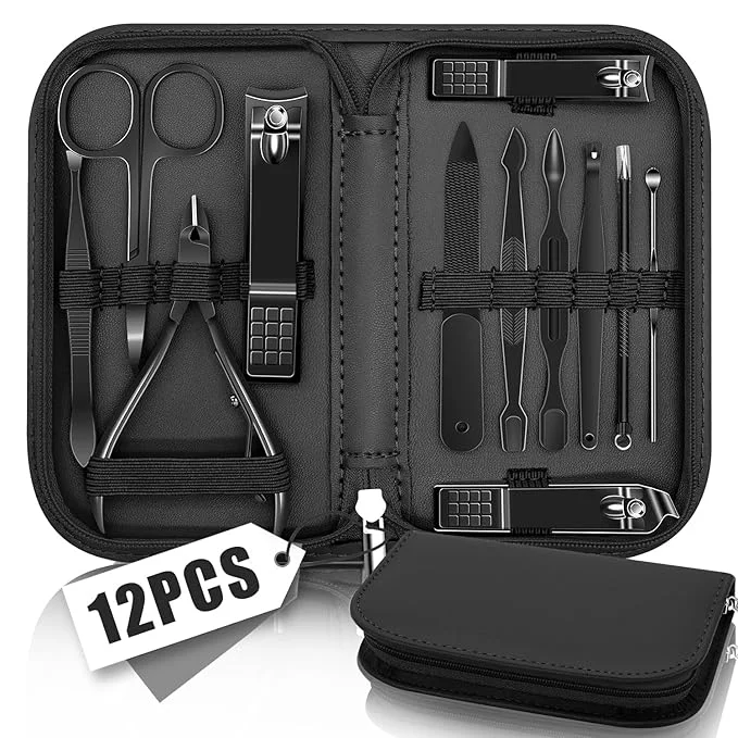 Modern Manicure Set Nail Clipper Kit Pedicure Manicure Kit 12 In 1 Professional Responsible