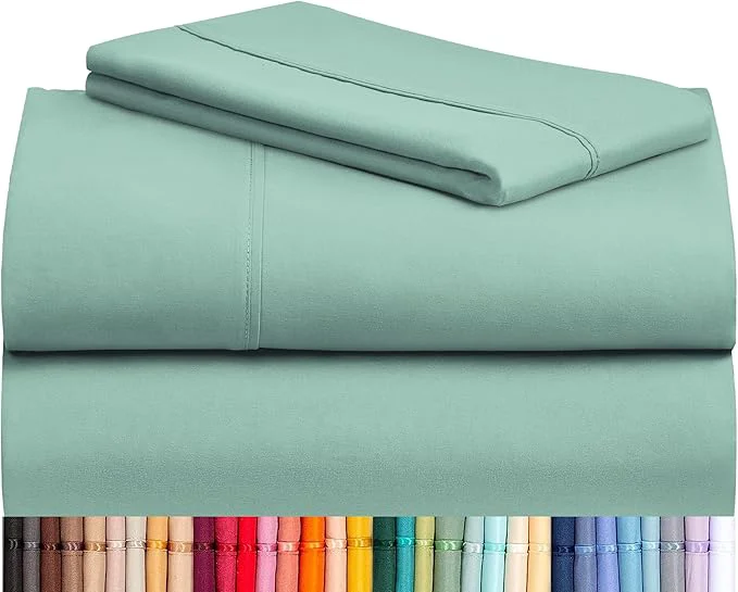 User-Friendly LuxClub 3 PC Sheet Bed Sheets Deep Pockets 18 quot Eco Friendly Wrinkle -Kids-Fitted Sheets Machine Washable Hotel Bedding Silky Soft – Light Teal Twin Durable