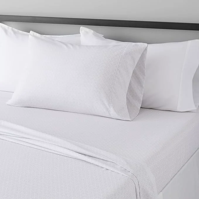 Outstanding Amazon Basics Lightweight Super Soft Easy Care Breathable Wrinkle Resistant Brushed Microfiber 3 Piece Bed Sheet Set with 14-Inch Deep Pockets Twin Gray Crosshatch Printed Casual