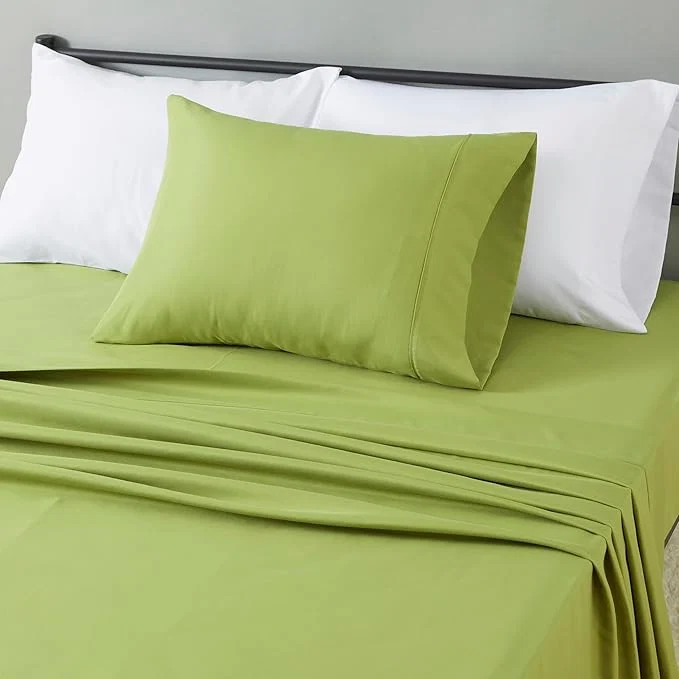 Quality Amazon Basics Lightweight Microfiber 3-Piece Bed Sheet Set Twin XL Oliver Light Solid Flexible