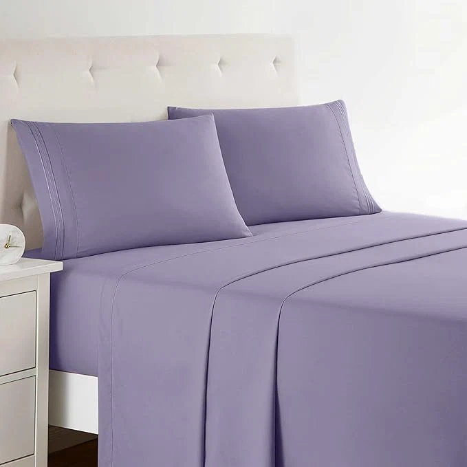 Innovative Clara Clark Full XL Bed Sheet Set – Wrinkle Fade Stain Resistant Deep Pocket Sheets – Luxury Soft Bedding Sheets amp Pillowcases Full XL Lavender Crafted