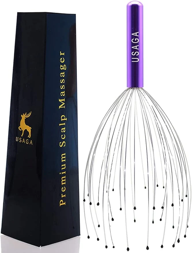 Contemporary USAGA 36 Fingers Head Massager Scalp Massager Head Scratcher Stocking Stuffers Smart
