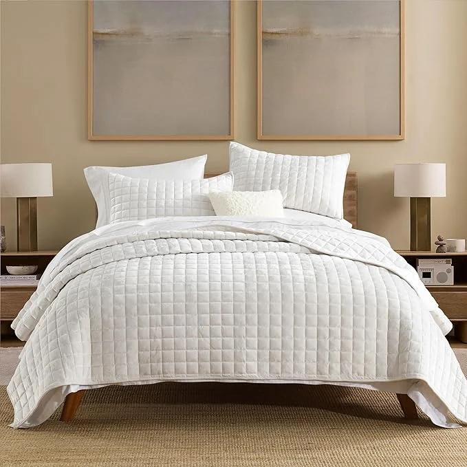 Natural Secgo Twin Comforter Set for Bed – Velvet Quilts Twin Size Black Bedspreads 68 86 Inch with 2 Pillow Shams Patchwork Reversible Lightweight Bedding Enhanced