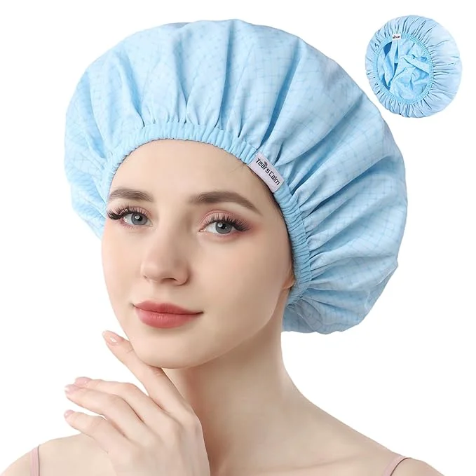 High-Performance Years calm Shower Caps for Women Reusable Waterproof Double Layer Waterproof User-Friendly