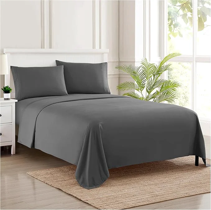 California King Sheet Sets – Breathable Luxury Sheets with Full Elastic amp Secure Corner Straps Built In – 1800 Supreme Collection Cal King Deep Pocket Bedding Set Sheet Set California King Gray Genuine