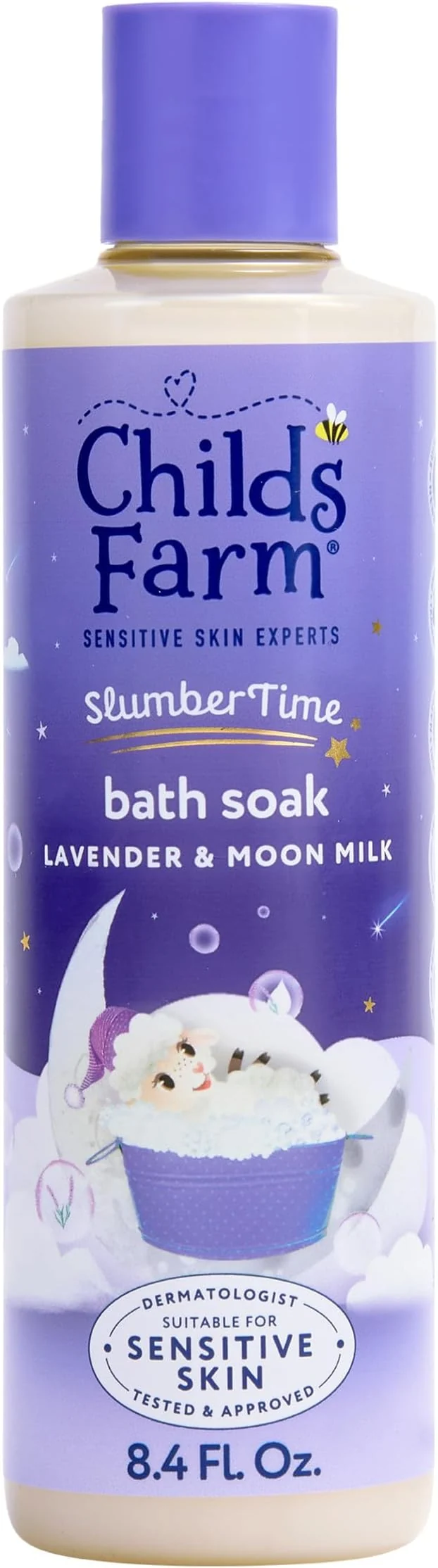 Breathable Childs Farm SlumberTime Bath Soak Lavender Moon Milk 250ml US Healthy