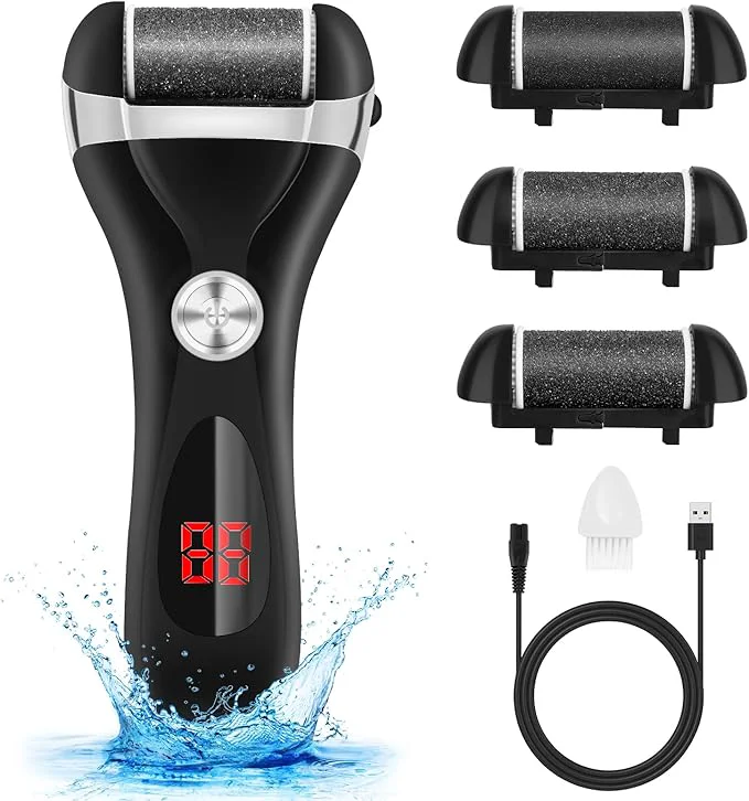 Smart Electric Foot Callus Remover Kit Elmchee Rechargeable Pedicure Tools Foot Care High-Grade