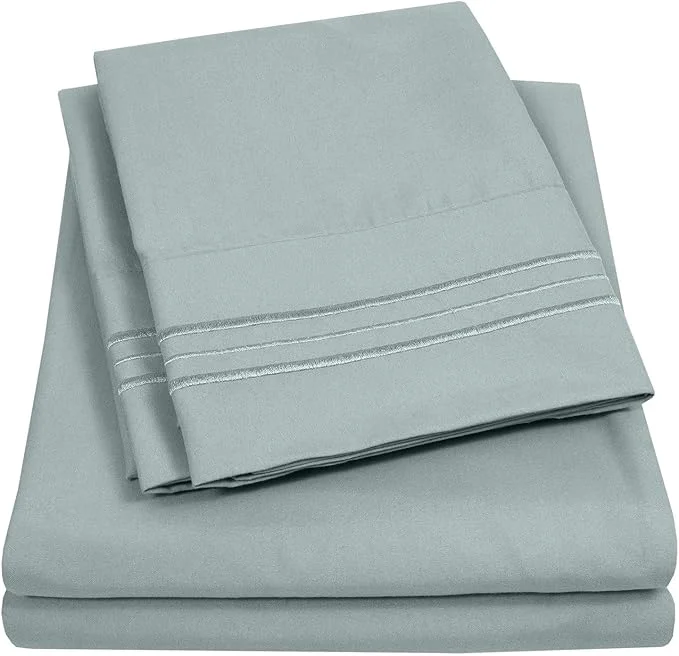 Proven California King Size Sheet Set with Built-in Sheet Straps – Deep Pocket Fitted Sheet Flat Sheet amp Pillowcases – Soft Wrinkle- Secure Fit – Slate Comfortable