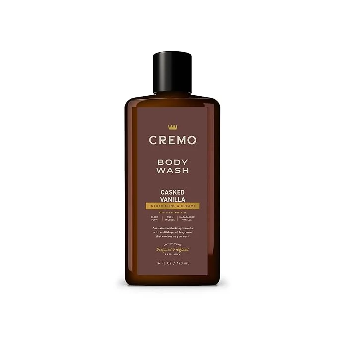 Minimalist Cremo Body Wash for Men Rich-Lathering Casked Vanilla 16 Fl Oz Soft