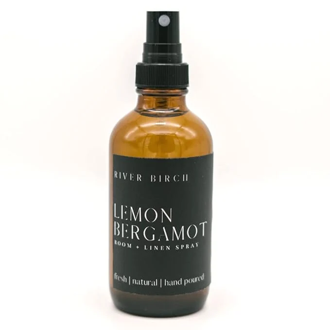 Trendy River Birch Lemon Bergamot Linen and Room Spray Home Fragrance 4 oz Glass Unique