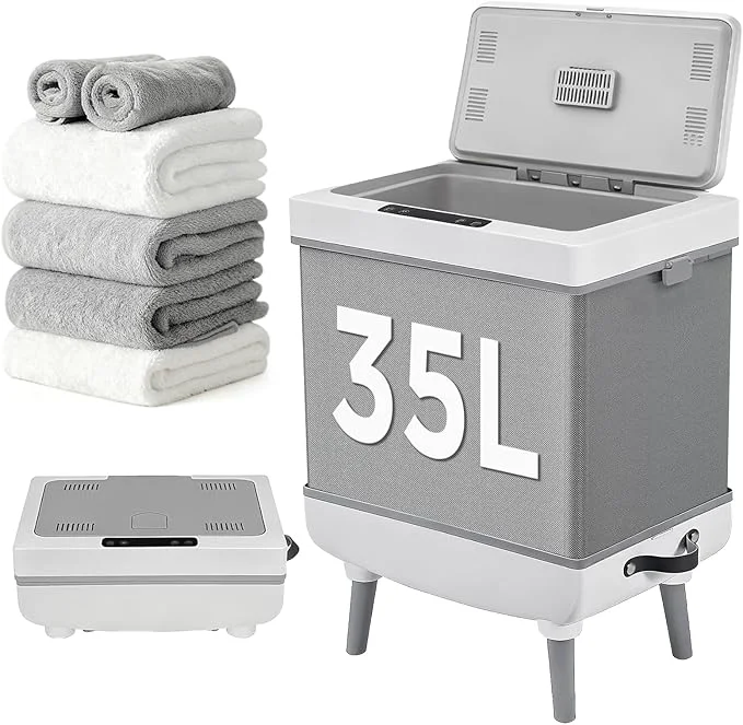 Optimized IPOW Foldable Towel Warmer 35L Large Quick Heating Hot Warming Tub Fits Up to 3 Environmentally Friendly