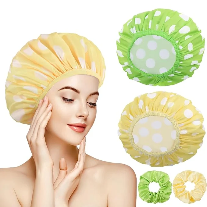 Authentic WSICSE 2 Packs Large Shower Caps High-Grade