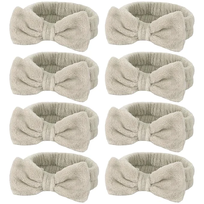 Detailed Ondder 8 Pcs Coffee Skincare Headbands Microfiber Hairband Efficient