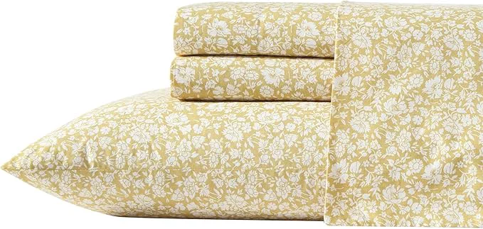 Convenient Laura Ashley – Queen Sheets Cotton Percale Bedding Set Lightweight amp Breathable Home Decor Oeko-Tex Heirloom Ditzy Gold Queen Sophisticated