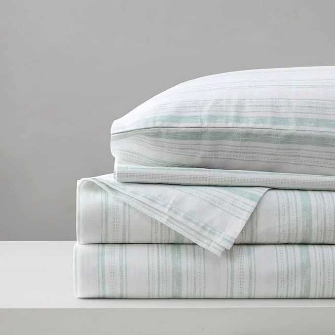 Proven Comfort Spaces Cotton Sheet Set Breathable Lightweight Soft with 14 quot Elastic Pocket Fits up to 16 quot Mattress All Season Cozy Bedding Matching Pillow Case Full Good Vibes 4 Piece Advanced
