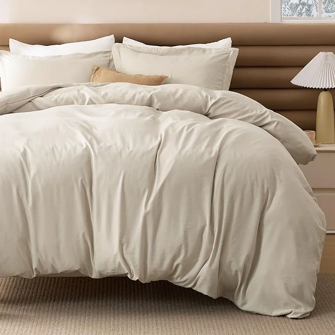 Green Bedsure Removable Cover with Comforter Duvet Insert Full – 4 Pieces Beige Prewashed Soft Bedding Set for All Seasons Use Includes 1 Duvet Cover 1 Comforter 2 Pillow Shams Enhanced