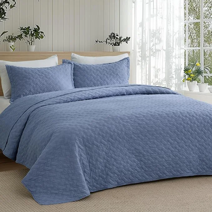 Selected Bedsure Quilts King Size – Lightweight Bedspreads King Size with Basket Weave Pattern Soft Quilt Bedding Set Mineral Blue Comforter Set Coverlet for All Seasons with 2 Pillow Shams 106 quot x 96 quot Skin-Friendly Soft All-Season Comfort Breathable Li… Genuine