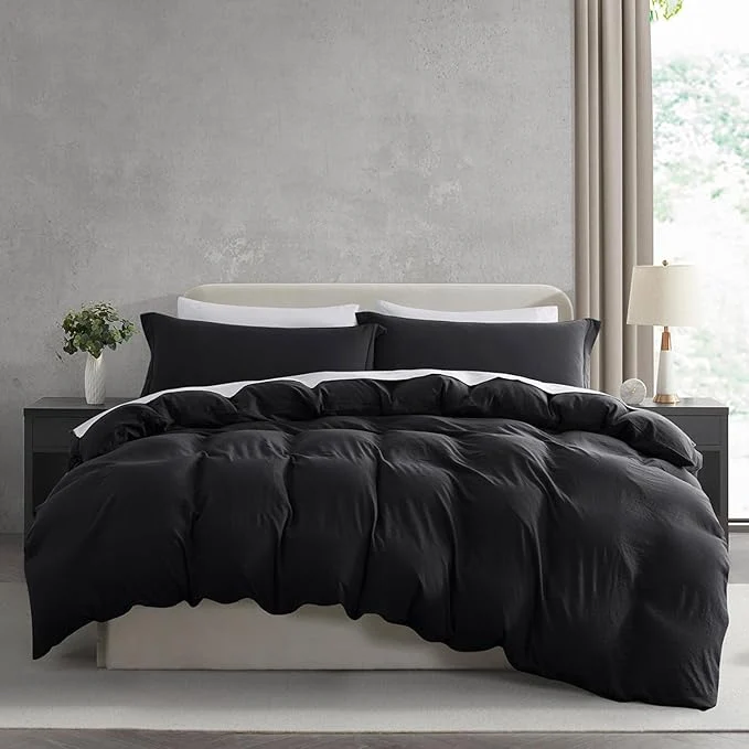 Proven Nestl Black Duvet Cover King Size – Soft Prewashed King Duvet Cover Set 3 Piece with Zipper Closure 1 Duvet Cover 104×90 inches and 2 Pillow Shams – No Comforter Outstanding