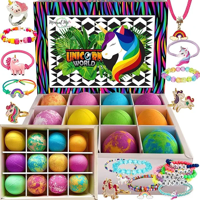 Crafted Mineral Me California Unicorn Bath Bombs High-End