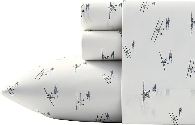 Official Eddie Bauer – Full Sheets Cotton Percale Bedding Set Crisp amp Cool Stylish Luxurious Bedding Set Dorm Room Essentials Sea Plane Full First-Class