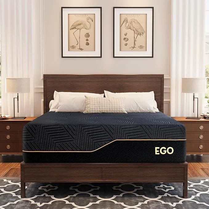Clean EGOHOME 14 inch Firm Queen Mattress Memory Foam Mattress with Cooling Cover Bed in a Box CertiPUR-US Breathable and Supportive Made in USA 60 39 39 x80 39 39 x14 39 39 Black User-Friendly