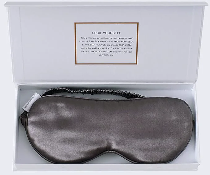 Enhanced ZIMASILK Adjustable 22 Momme Mulberry Silk Sleep Mask Premium