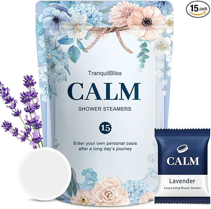 Next-Generation TranquilBliss Shower Steamers-15 Pack Shower Bombs Healthy