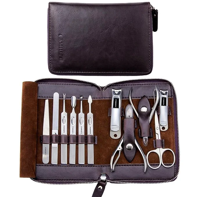 Contemporary FAMILIFE Manicure Set Nail Clippers Set Professional Manicure Kit 11 in 1 Smooth