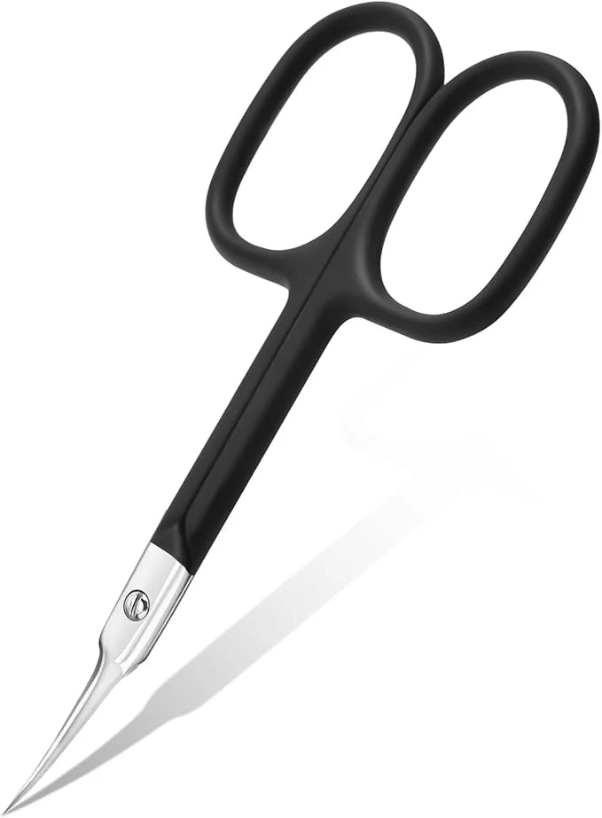 Trendy CGBE Cuticle Scissors Extra Fine Curved Blade Super Slim Manicure Scissors Flexible