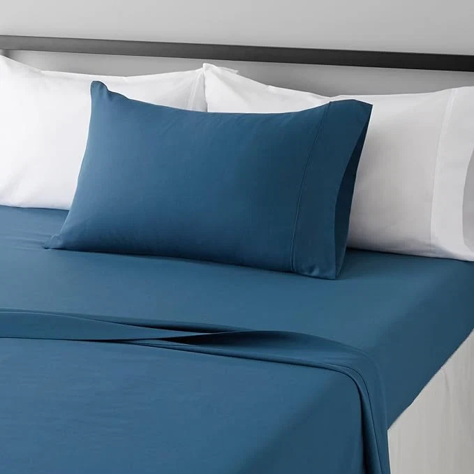 Consistent Amazon Basics Lightweight Super Soft Microfiber 3 Piece Bed Sheet Set with 14-Inch Deep Pockets Easy Care Twin XL Dark Teal Solid
