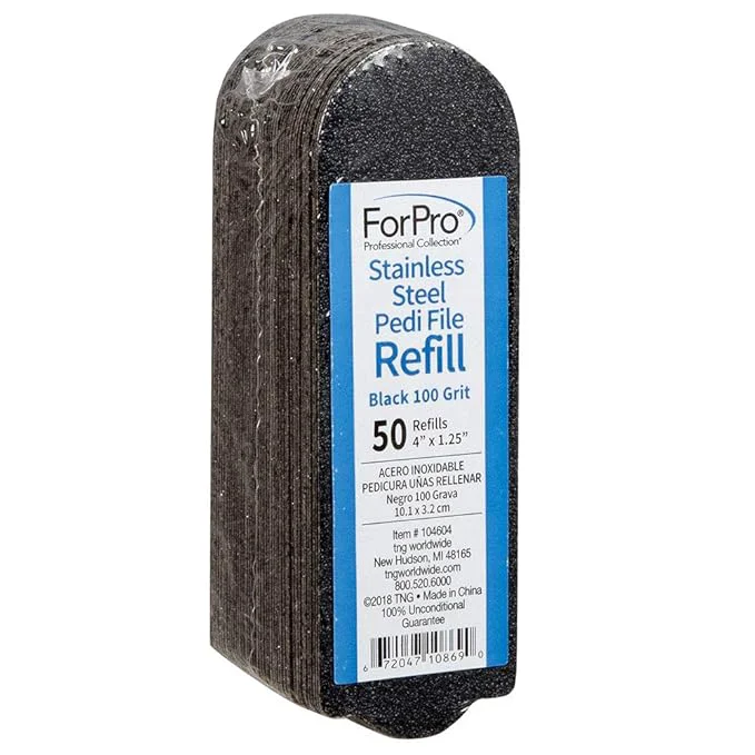Sophisticated ForPro Professional Collection Stainless Steel Pedi File Refill 100 Grit Casual