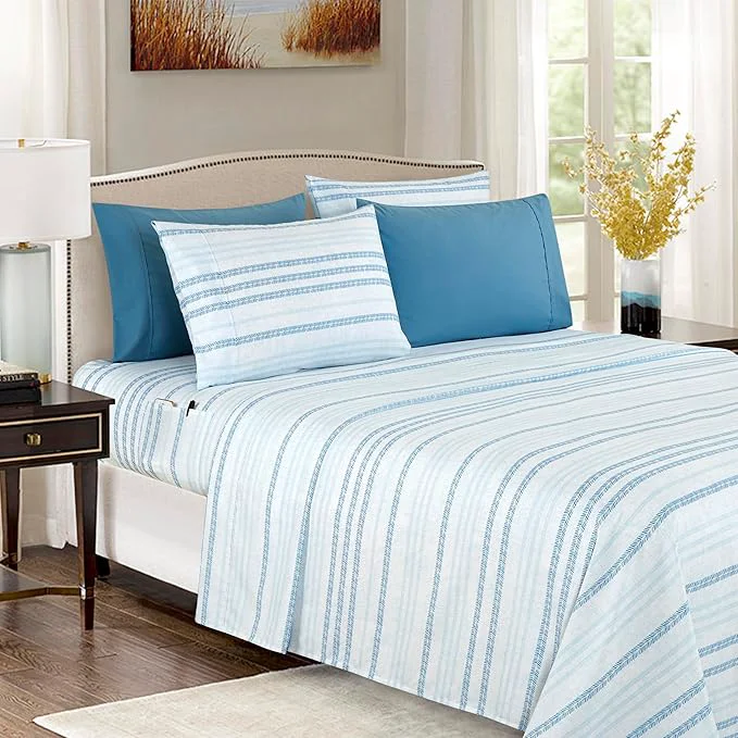 High-Performance Elegant Comfort Softest and Coziest 4-Piece Sheet Set – 1500 Premium Hotel Quality Microfiber – Deep Pocket Wrinkle Resistant 4-Piece Floral Bed Sheet Set Twin XL Traci Aqua Carefully Designed