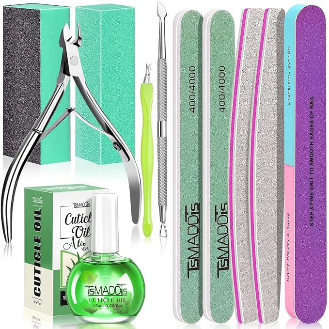 Refined TsMADDTs Cuticle Pusher Nail File Kit Nail Buffers and Files First-Class