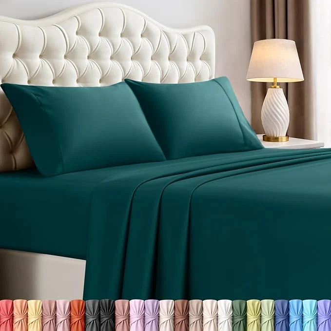 Smart Utopia Bedding Full Bed Sheets Set – 4 Piece Bedding – Brushed Microfiber – Shrinkage and Fade Resistant – Easy Care Teal Green Carefully Designed