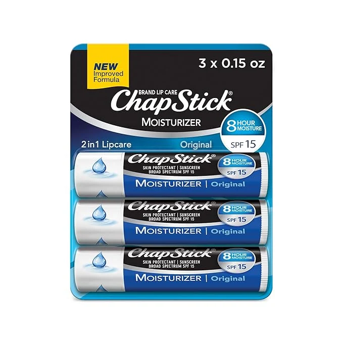Superior ChapStick Moisturizer Lip Balm Tubes SPF 15 and Skin Protectant Long-Lasting