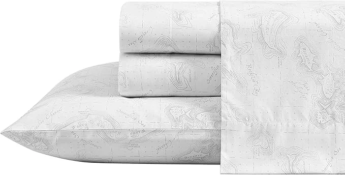 High-Performance Eddie Bauer – Twin Sheet Set Cotton Percale Bed Sheets Crisp amp Cool I Dorm Essentials Fish ATOL Twin Top-Quality