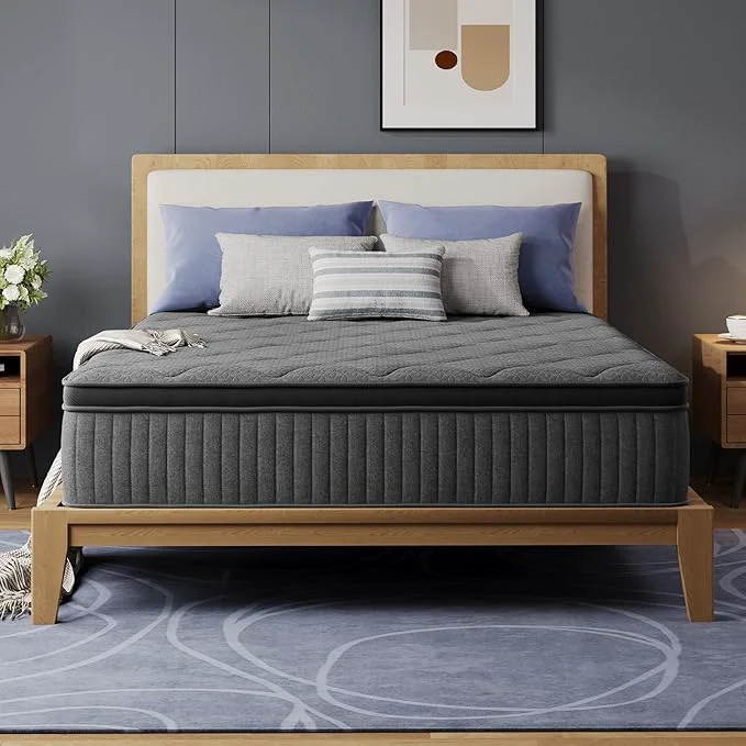 World-Class Avenco 10 Inch Queen Mattress Hybrid Mattress with Smarts Coil™ Pocket Springs for Targeted Support and NanoGel™ Memory Foam for Cool Night Sleep Motion Isolation for Couples CertiPUR-US Official