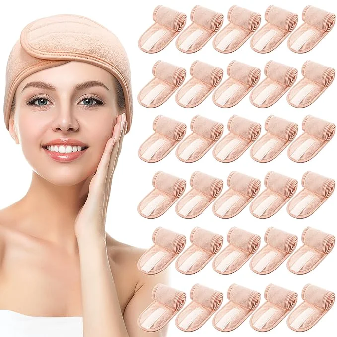 Prestigious Hoteam 30 Pack Spa Headband Facial Esthetician Hair Wrap Comfortable