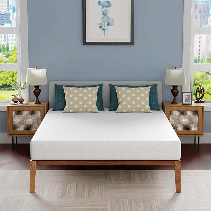 Safe FDW 8 Inch Queen Mattress Medium Firm Gel Memory Foam Mattress White Bed in a Box CertiPUR-US Pressure Relief Cooling Ventilated Foam Washable Removable Cover Effective